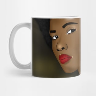 African woman digital art drawing Mug